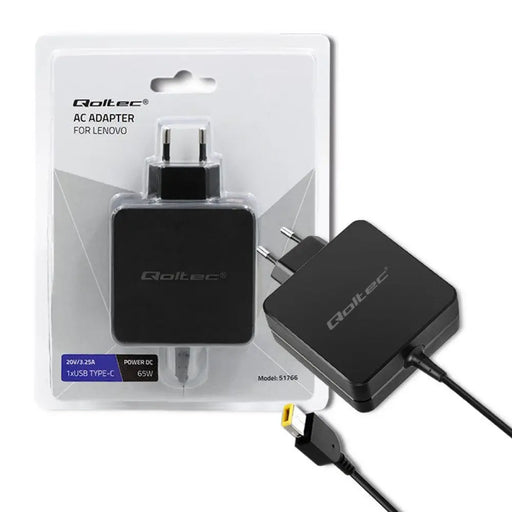 Qoltec 51766 Захранващ адаптер за Lenovo 65W | 20V |3.25A