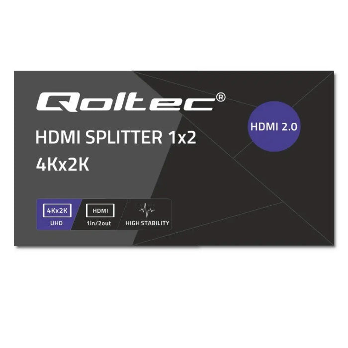 Qoltec 51797 активен HDMI сплитер 2 x HDMI 4K x 2K | 6Gb/s