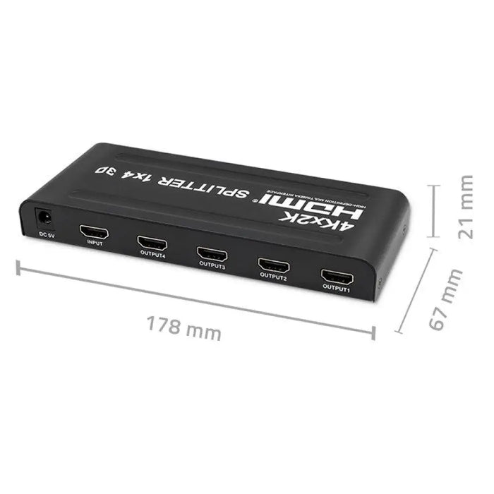 Qoltec 51798 активен HDMI сплитер 4 x HDMI 4K x 2K | 3,4