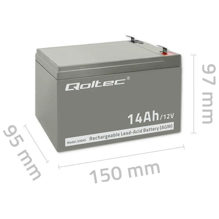 Qoltec 53045 AGM батерия | 12V | 14Ah