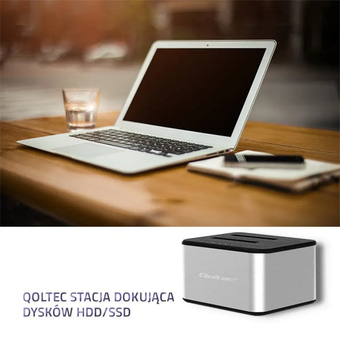 Qoltec 5316 2x HDD / SSD докинг станция | 2,5 ’/3,5’’ SATA