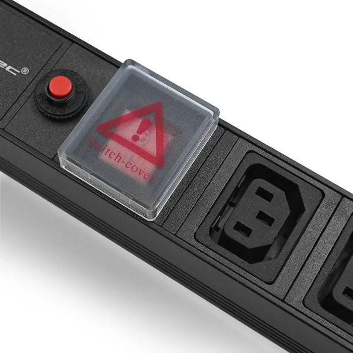 Qoltec 53998 Power strip for RACK 19’’ | 1U | 10A | PDU