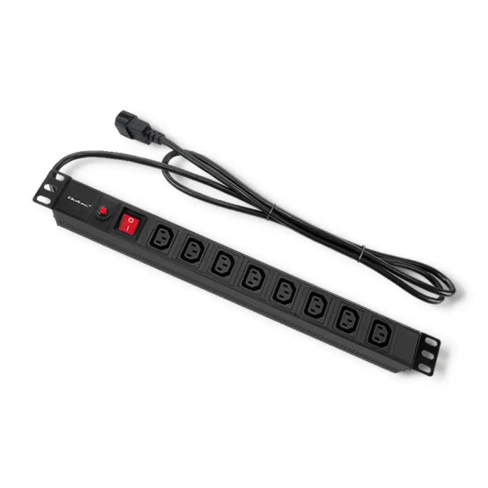 Qoltec 53998 Power strip for RACK 19’’ | 1U | 10A | PDU