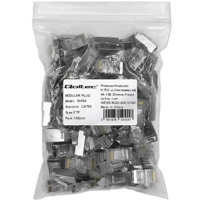Qoltec 54554 Модулен конектор RJ45 | CAT5e | FTP