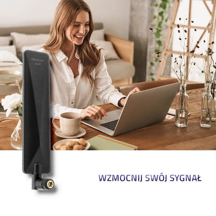 Qoltec 57018 4G LTE антена всепосочна | 7dBi | На закрито