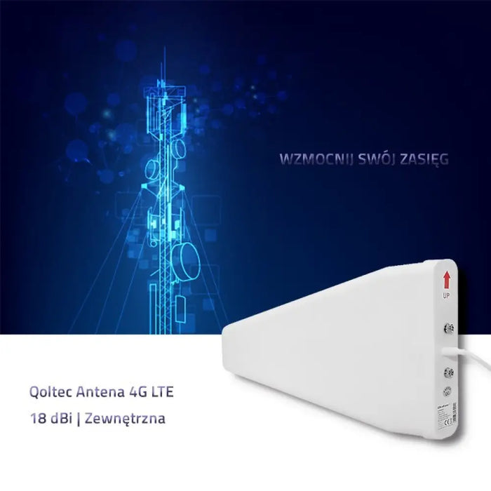Qoltec 57021 4G LTE антена | 18 dBi | На открито