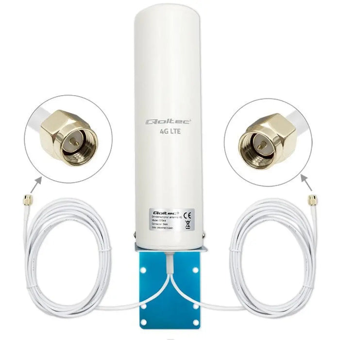 Qoltec 57044 4G LTE ДВОЙНА антена | 5dBi | всепосочна