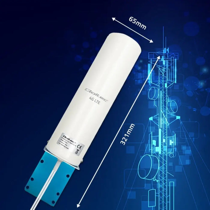 Qoltec 57044 4G LTE ДВОЙНА антена | 5dBi | всепосочна