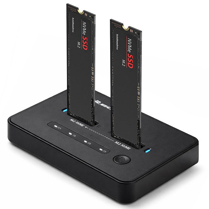 Докинг станция Qoltec 52366 M.2 NVMe SSD | PCIe | USB-C | 20 Gb/s | ДВОЙНА 2 x 8TB | Офлайн клониране