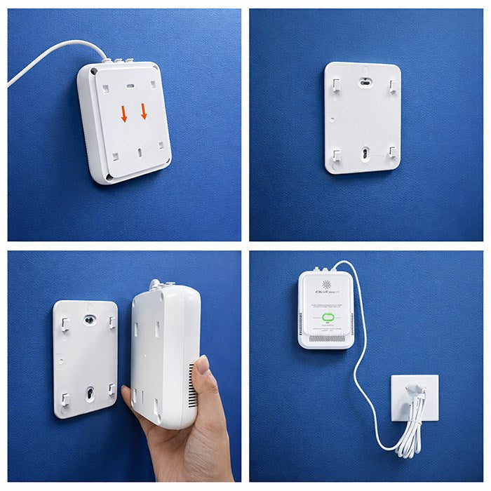 Qoltec 52651 Сензор за изтичане на природен газ | CH4 детектор | NG | Туя | Wi-Fi | 85dB аларма | LED