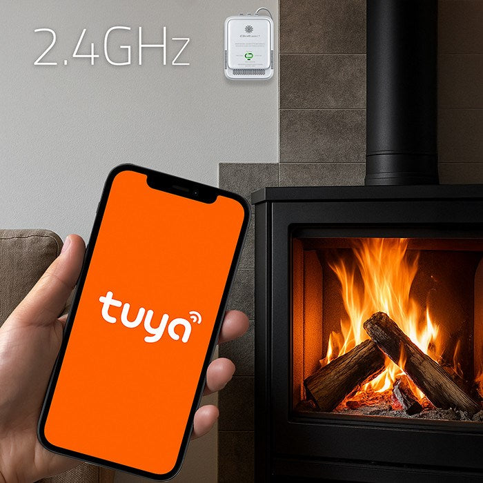 Qoltec 52651 Сензор за изтичане на природен газ | CH4 детектор | NG | Туя | Wi-Fi | 85dB аларма | LED