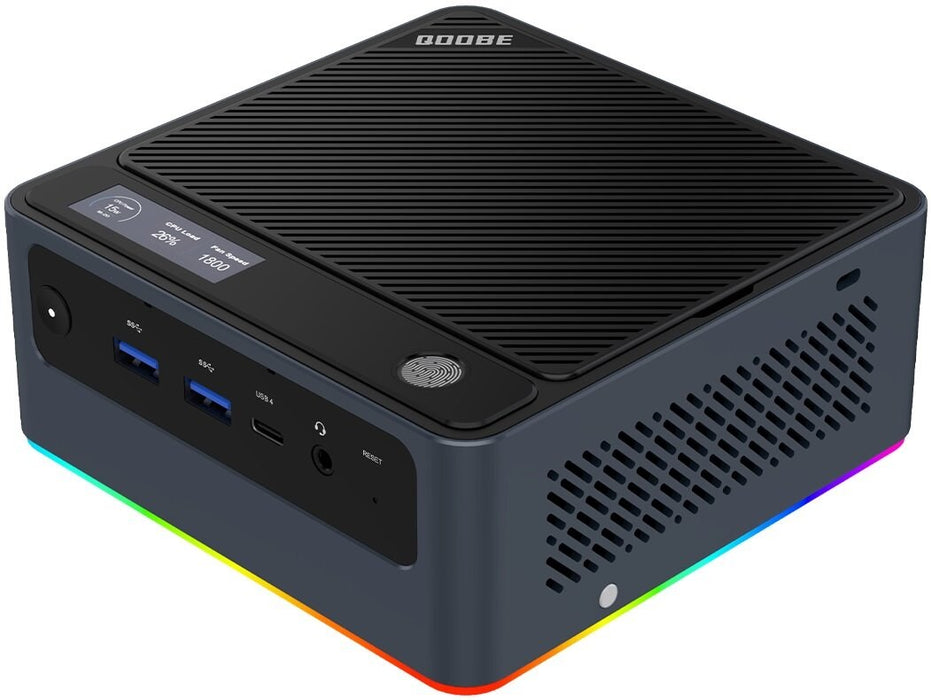 Мини компютър Qoobe U155H Core Ultra 7 155H/16GB/SSD 512GB/Win 11 Pro черен (брандиран като Morefine)