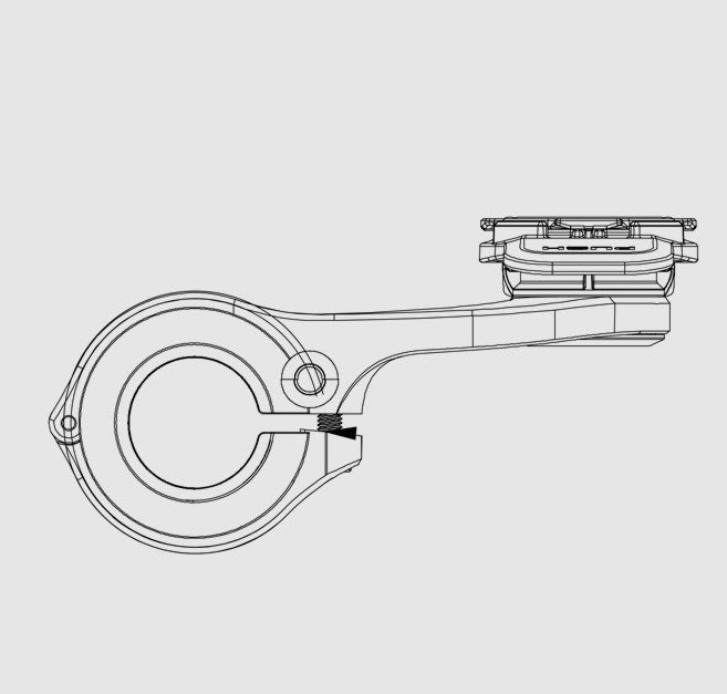 Стойка за кормило Quad Lock за велосипед, черна
