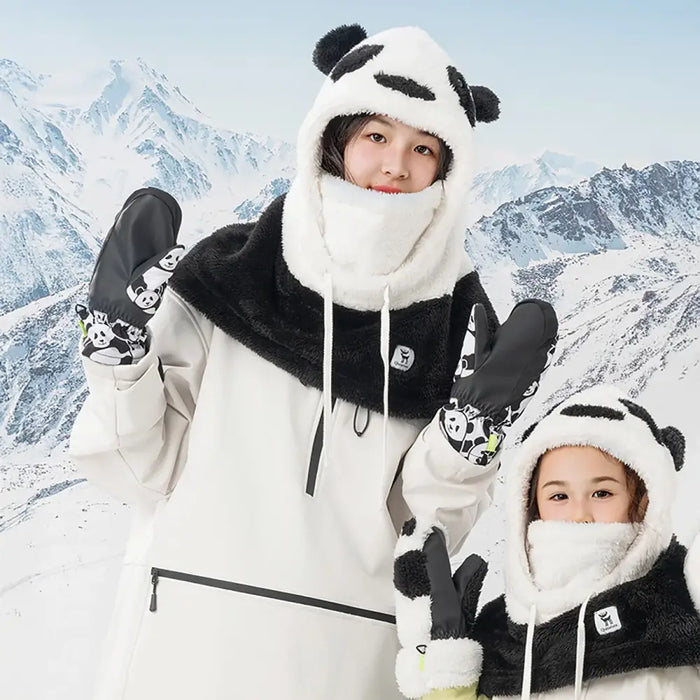 Qunature Panda Heat Transfer Ски ръкавици Детски размер S