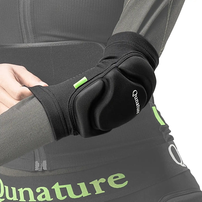 Qunature 2206000103 Протектори за лакти за ски, размер L - Черни