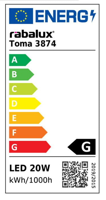 LED ПЛАФОН TOMA 20W ХРОМ IP44