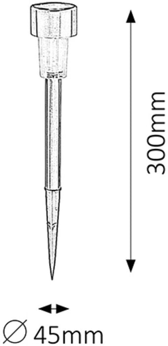 Градинска лампа Rabalux - Solar 8366, LED, IP44, 0.1W, 1.2V, инокс