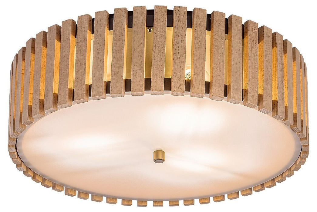 Плафон Rabalux - Noxelle, 3xE27, 42 cm, IP20, черен/дърво