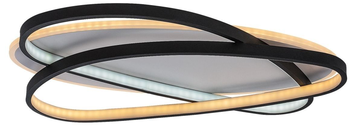 LED плафон Rabalux - Brantiel, 57W, 3000-6000K, с дистанционно, бял/черен
