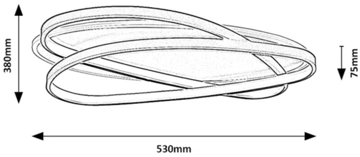 LED плафон Rabalux - Brantiel, 57W, 3000-6000K, с дистанционно, бял/черен