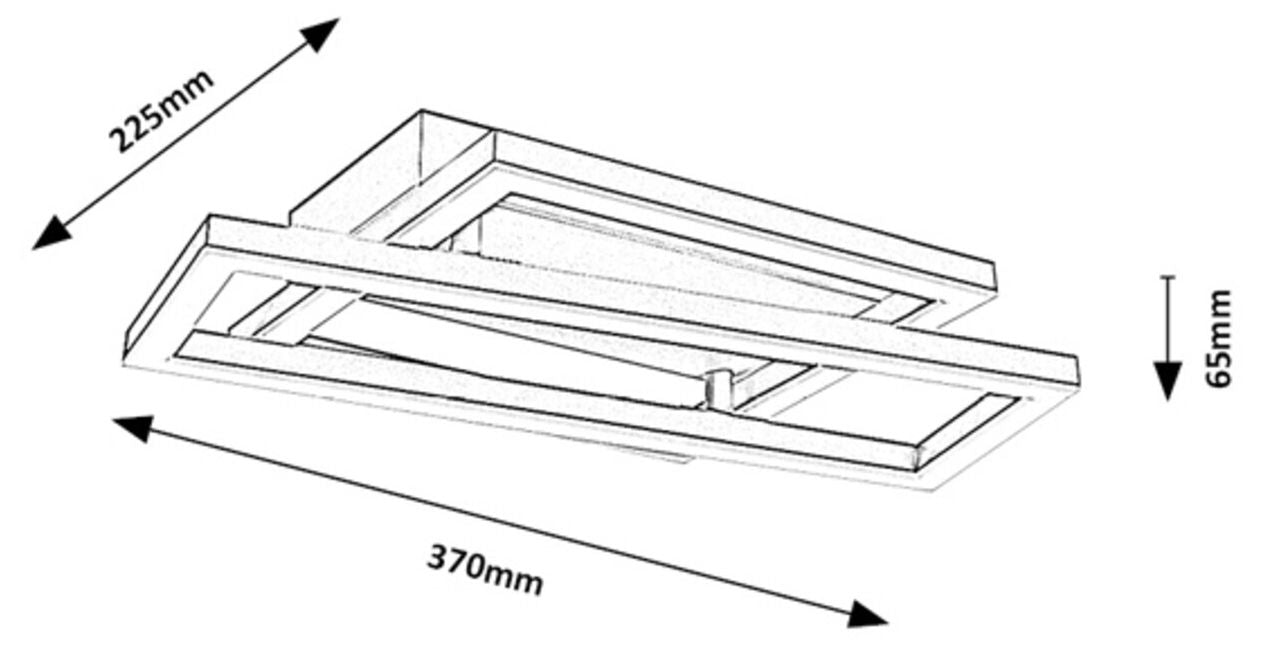 LED плафон Rabalux - Glavian, 24W, 4000K, 37x22.5cm, сиво-бежов