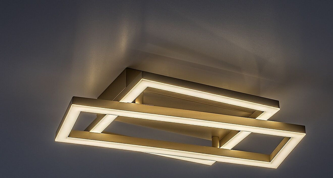 LED плафон Rabalux - Glavian, 24W, 4000K, 37x22.5cm, сиво-бежов