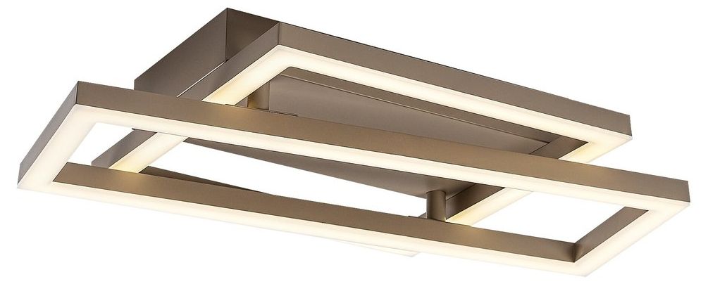 LED плафон Rabalux - Glavian, 24W, 4000K, 37x22.5cm, сиво-бежов