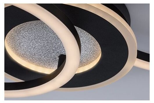 LED плафон Rabalux - Lureo, 24W, 3000-6500K, 46-60cm, с дистанционно, черен