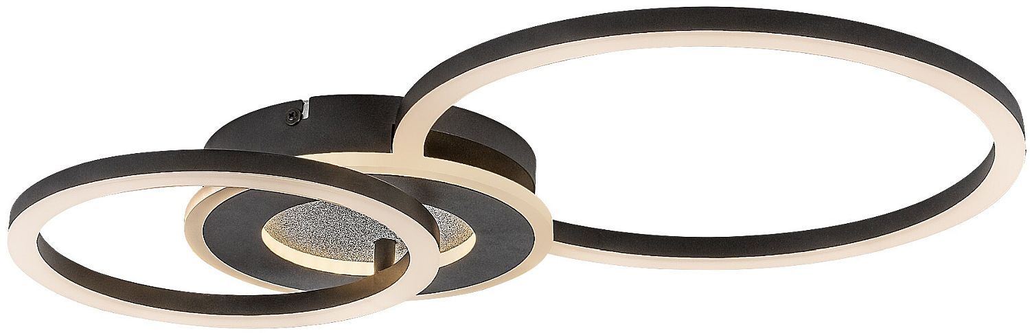 LED плафон Rabalux - Lureo, 24W, 3000-6500K, 46-60cm, с дистанционно, черен