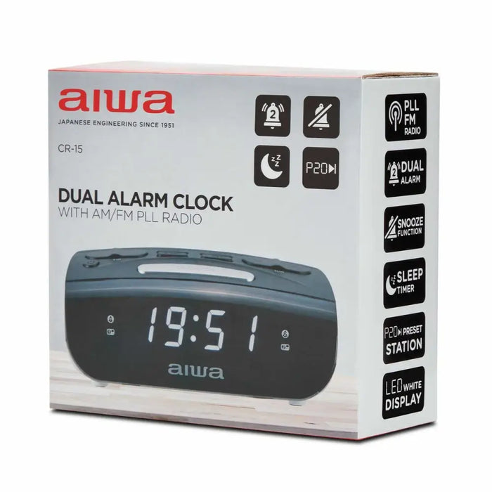 Радио часовник Aiwa CR 15 Черен