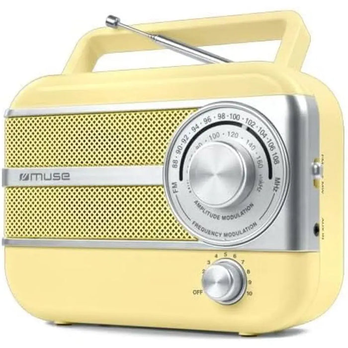 Радио Muse M056AG Жълт AM/FM Ретро