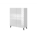 Рафт ABETO 100,5 x 40 x 121,5 см бял/бял гланц