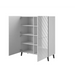 Рафт ABETO 100,5 x 40 x 121,5 см бял/бял гланц
