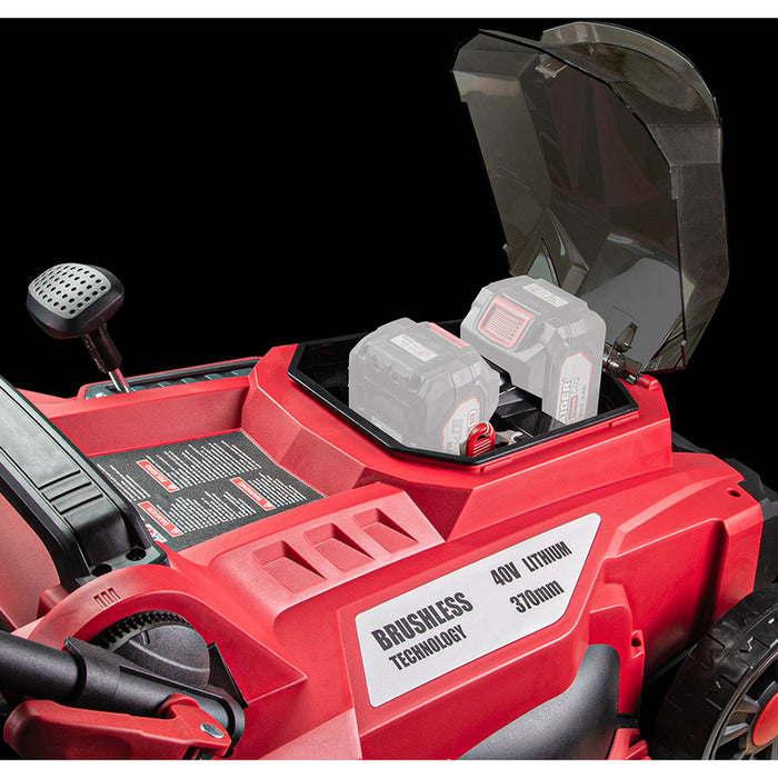 АКУМУЛАТОРНА БЕЗЧЕТКОВА КОСАЧКА RAIDER PRO RDP-BLM20 ШИРИНА НА КОСЕНЕ 33.00 см, МАКС ВИСОЧИНА НА КОСЕНЕ 50 мм