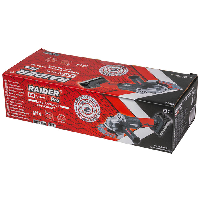 АКУМУЛАТОРЕН ЪГЛОШЛАЙФ RAIDER PRO RDP-KBAG20