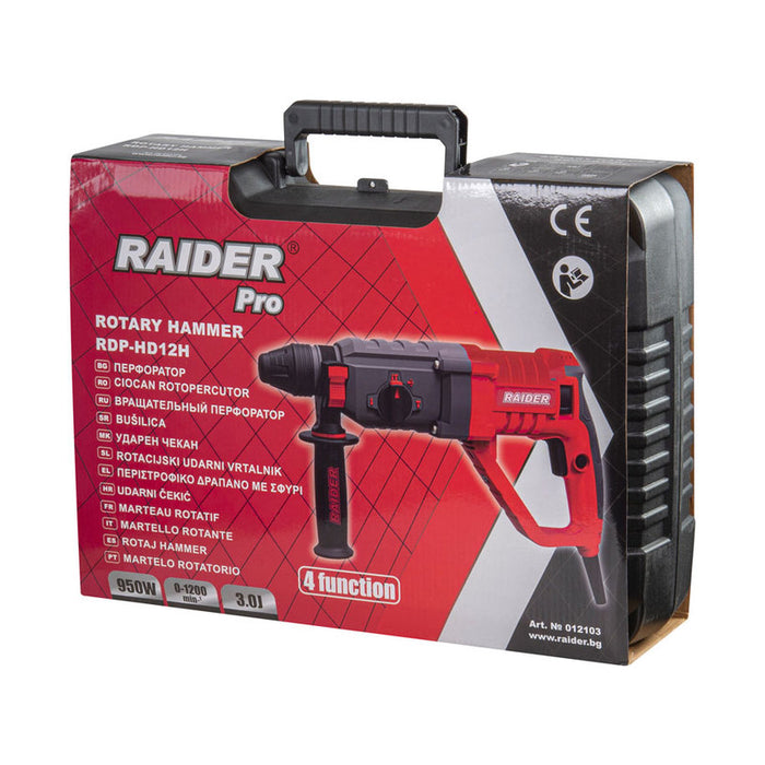ПЕРФОРАТОР RAIDER PRO RDP-HD12H 3.00 J, SDS PLUS, 950 W, КУФАР