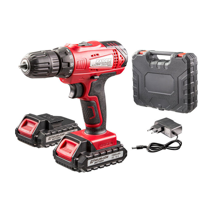 АКУМУЛАТОРНА БОРМАШИНА RAIDER RD-CDL34 12 V, 24.00 nm, БРОЙ БАТЕРИИ 2, 1.50 Ah, КУФАР