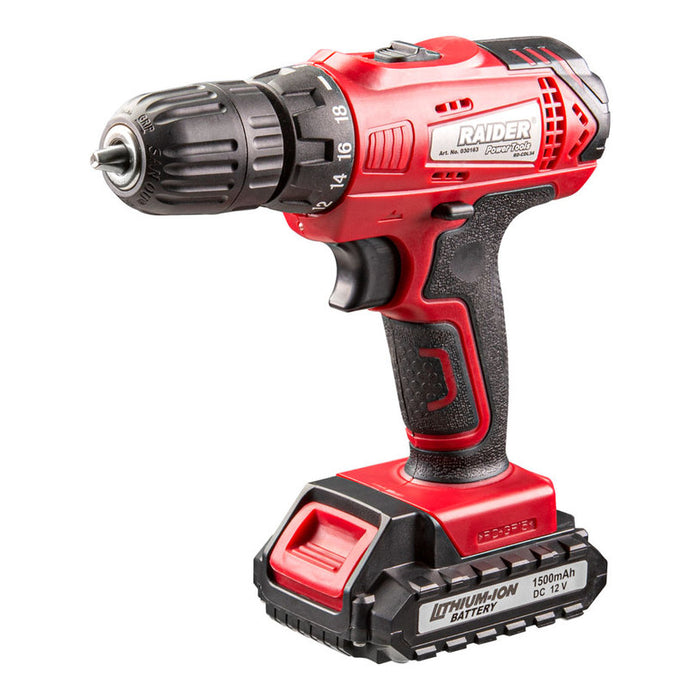 АКУМУЛАТОРНА БОРМАШИНА RAIDER RD-CDL34 12 V, 24.00 nm, БРОЙ БАТЕРИИ 2, 1.50 Ah, КУФАР