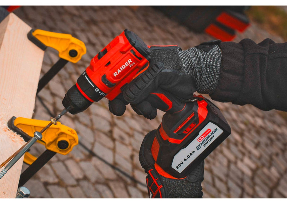 Акумулаторен винтоверт Raider Pro - R20, RDP-BCD20, 20V, Solo