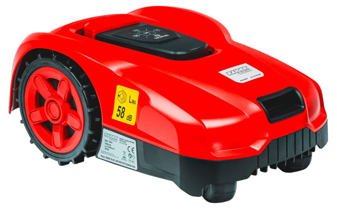 Косачка робот Raider - RD-RLM46, 20V, 2Ah, 160 mm, 500 m²