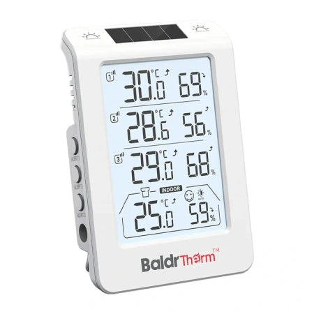 BALDRTHERM B0598 3-канален термохигрометър с автоматична подсветка