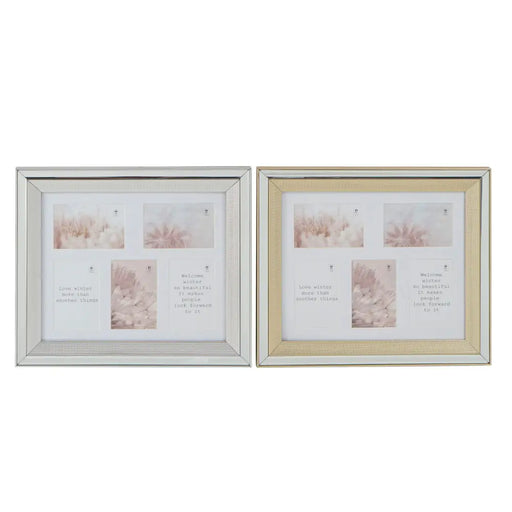Рамка за снимки DKD Home Decor Златен Сребрист Алуминий