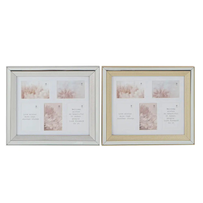 Рамка за снимки DKD Home Decor Златен Сребрист Алуминий