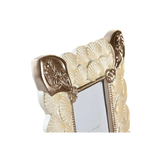 Рамка за снимки DKD Home Decor 20,4 x 2,5 x 26 cm Мед Бял
