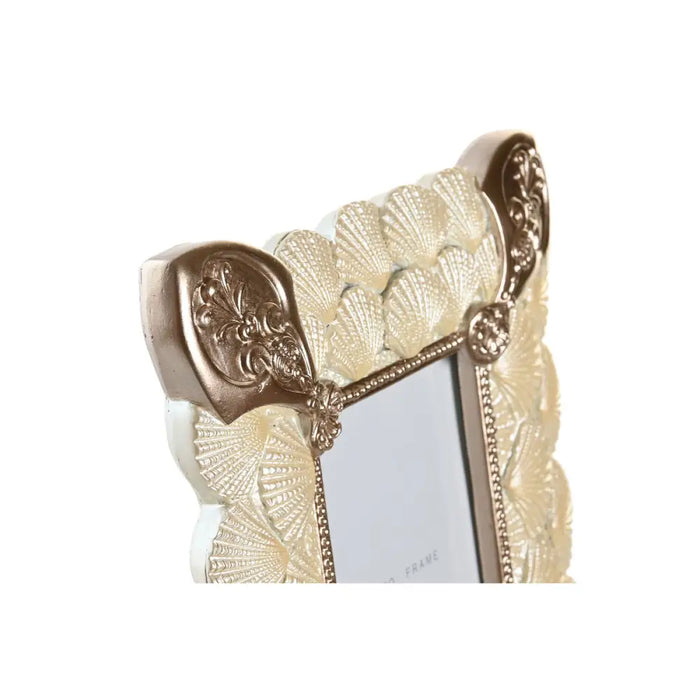 Рамка за снимки DKD Home Decor 20,4 x 2,5 x 26 cm Мед Бял