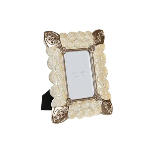 Рамка за снимки DKD Home Decor 20,4 x 2,5 x 26 cm Мед Бял