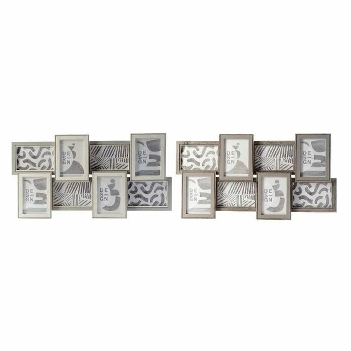 Рамка за снимки DKD Home Decor 60 x 3 x 32 cm Кристал Сив