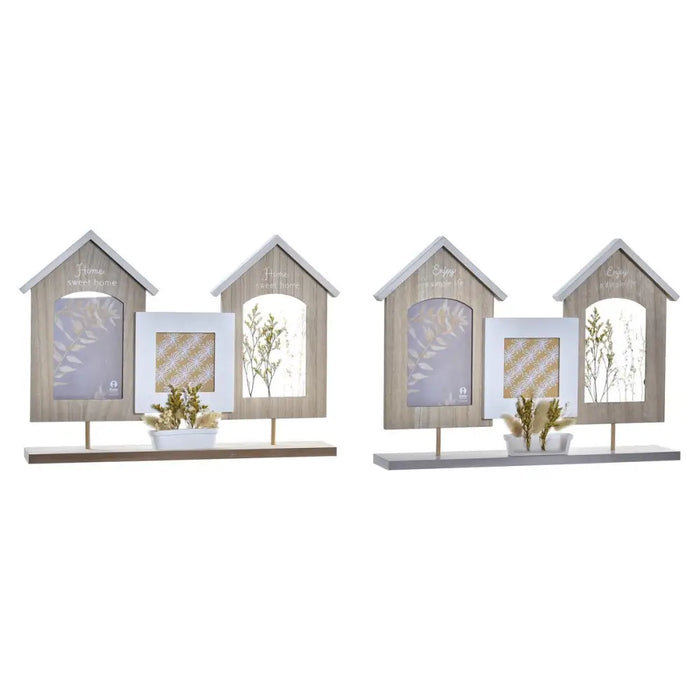 Рамка за снимки DKD Home Decor Дървен Цвете Естествен (42 x