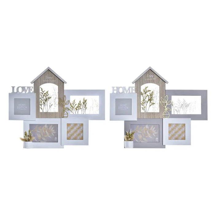 Рамка за снимки DKD Home Decor Love Home Дървен Цвете
