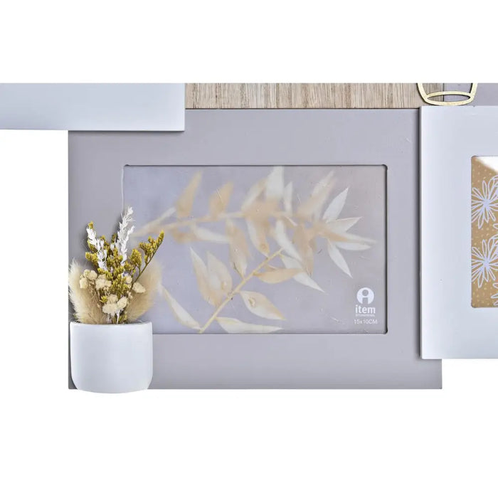 Рамка за снимки DKD Home Decor Love Home Дървен Цвете